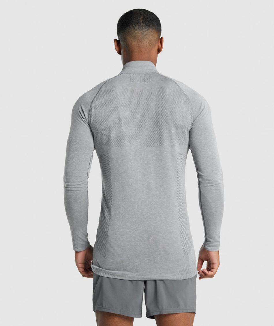 Correr Con Capucha Gymshark Vital Light 1/4 Zip Hombre Gris | CO 3691DFM